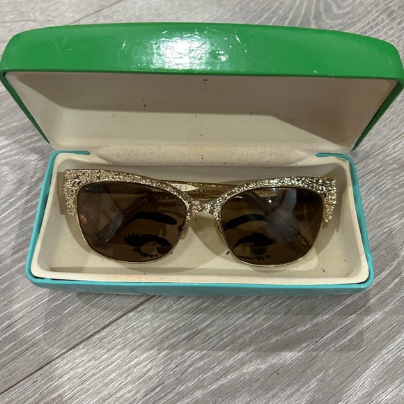Kate Spade Gold Glitter Sunglasses main image 8